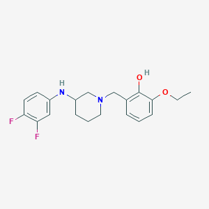 2-({3-[(3,4-difluorophenyl)amino]-1-piperidinyl}methyl)-6-ethoxyphenol