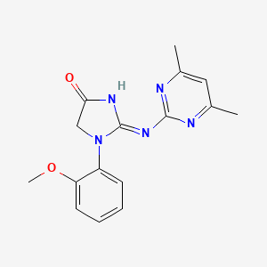 molecular formula C16H17N5O2 B5964870 2-[(4,6-dimethyl-2-pyrimidinyl)amino]-1-(2-methoxyphenyl)-1,5-dihydro-4H-imidazol-4-one 