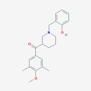 molecular formula C22H27NO3 B5964880 [1-(2-hydroxybenzyl)-3-piperidinyl](4-methoxy-3,5-dimethylphenyl)methanone 