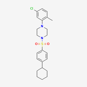 molecular formula C23H29ClN2O2S B5964888 1-(5-chloro-2-methylphenyl)-4-[(4-cyclohexylphenyl)sulfonyl]piperazine 