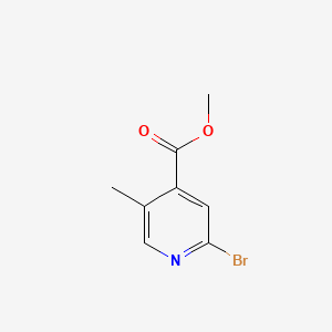 molecular formula C8H8BrNO2 B596493 Methyl 2-bromo-5-methylpyridine-4-carboxylate CAS No. 1227575-00-9