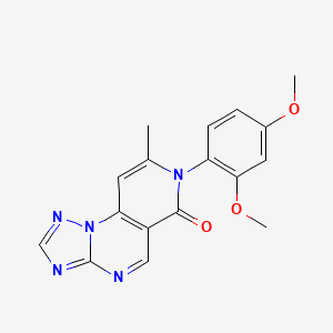 molecular formula C17H15N5O3 B5964946 7-(2,4-dimethoxyphenyl)-8-methylpyrido[3,4-e][1,2,4]triazolo[1,5-a]pyrimidin-6(7H)-one 