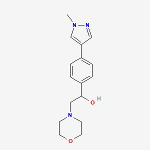 molecular formula C16H21N3O2 B5964947 1-[4-(1-methyl-1H-pyrazol-4-yl)phenyl]-2-morpholin-4-ylethanol 