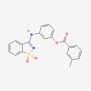 3-[(1,1-dioxido-1,2-benzisothiazol-3-yl)amino]phenyl 3-methylbenzoate