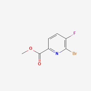 molecular formula C7H5BrFNO2 B596497 Methyl 6-bromo-5-fluoropyridine-2-carboxylate CAS No. 1210419-26-3