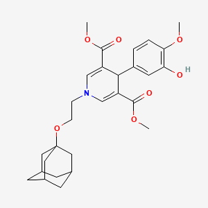 molecular formula C28H35NO7 B5964971 dimethyl 1-[2-(1-adamantyloxy)ethyl]-4-(3-hydroxy-4-methoxyphenyl)-1,4-dihydropyridine-3,5-dicarboxylate 