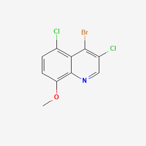 molecular formula C10H6BrCl2NO B596498 4-Bromo-3,5-dichloro-8-methoxyquinoline CAS No. 1208457-43-5