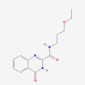 molecular formula C14H17N3O3 B5965034 N-(3-ethoxypropyl)-4-oxo-3,4-dihydro-2-quinazolinecarboxamide 