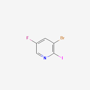 molecular formula C5H2BrFIN B596504 3-Bromo-5-fluoro-2-iodopyridine CAS No. 1256806-95-7