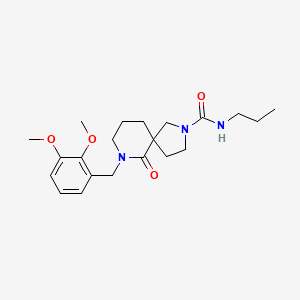 7-(2,3-dimethoxybenzyl)-6-oxo-N-propyl-2,7-diazaspiro[4.5]decane-2-carboxamide