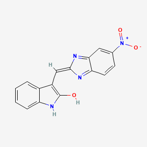 3-[(5-nitro-1H-benzimidazol-2-yl)methylene]-1,3-dihydro-2H-indol-2-one