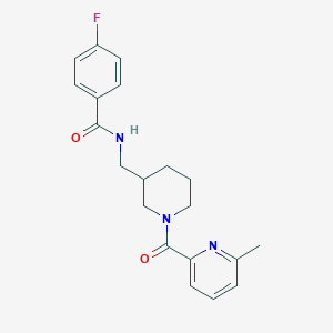 molecular formula C20H22FN3O2 B5965086 4-fluoro-N-({1-[(6-methyl-2-pyridinyl)carbonyl]-3-piperidinyl}methyl)benzamide 