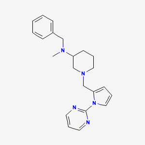 molecular formula C22H27N5 B5965099 N-benzyl-N-methyl-1-{[1-(2-pyrimidinyl)-1H-pyrrol-2-yl]methyl}-3-piperidinamine 