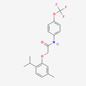 molecular formula C19H20F3NO3 B5965105 2-(2-isopropyl-5-methylphenoxy)-N-[4-(trifluoromethoxy)phenyl]acetamide 