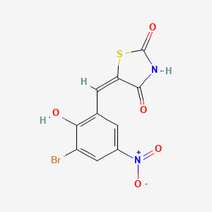 molecular formula C10H5BrN2O5S B5965106 5-(3-bromo-2-hydroxy-5-nitrobenzylidene)-1,3-thiazolidine-2,4-dione 