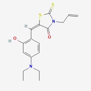 molecular formula C17H20N2O2S2 B5965111 3-allyl-5-[4-(diethylamino)-2-hydroxybenzylidene]-2-thioxo-1,3-thiazolidin-4-one 