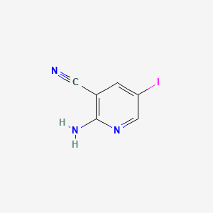 molecular formula C6H4IN3 B596514 2-Amino-5-iodonicotinonitrile CAS No. 1347815-41-1