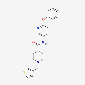 molecular formula C22H23N3O2S B5965172 N-(6-phenoxy-3-pyridinyl)-1-(3-thienylmethyl)-4-piperidinecarboxamide 