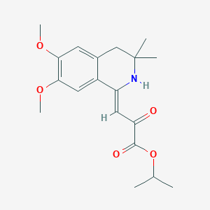 molecular formula C19H25NO5 B5965173 isopropyl 3-(6,7-dimethoxy-3,3-dimethyl-3,4-dihydro-1(2H)-isoquinolinylidene)-2-oxopropanoate 