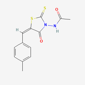 molecular formula C13H12N2O2S2 B5965175 N-[5-(4-methylbenzylidene)-4-oxo-2-thioxo-1,3-thiazolidin-3-yl]acetamide 