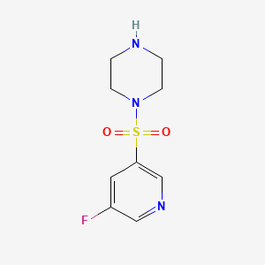 molecular formula C9H12FN3O2S B596518 1-(5-Fluoropyridin-3-ylsulfonyl)piperazine CAS No. 1250952-19-2
