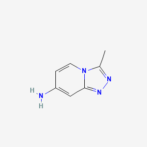 molecular formula C7H8N4 B596521 3-甲基[1,2,4]三唑并[4,3-a]吡啶-7-胺 CAS No. 1214900-87-4