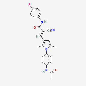 3-{1-[4-(acetylamino)phenyl]-2,5-dimethyl-1H-pyrrol-3-yl}-2-cyano-N-(4-fluorophenyl)acrylamide