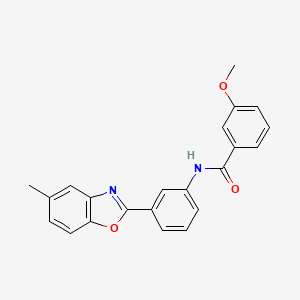 3-methoxy-N-[3-(5-methyl-1,3-benzoxazol-2-yl)phenyl]benzamide