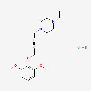 molecular formula C18H27ClN2O3 B5965291 1-[4-(2,6-dimethoxyphenoxy)but-2-yn-1-yl]-4-ethylpiperazine hydrochloride 