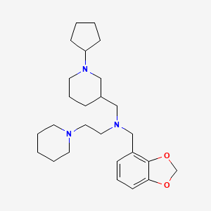 molecular formula C26H41N3O2 B5965308 (1,3-benzodioxol-4-ylmethyl)[(1-cyclopentyl-3-piperidinyl)methyl][2-(1-piperidinyl)ethyl]amine 