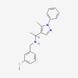 molecular formula C20H23N3S B5965344 1-(5-methyl-1-phenyl-1H-pyrazol-4-yl)-N-[3-(methylthio)benzyl]ethanamine 