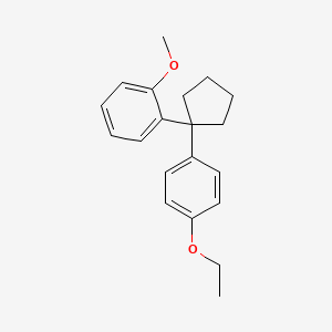 molecular formula C20H24O2 B5965346 1-[1-(4-ethoxyphenyl)cyclopentyl]-2-methoxybenzene 