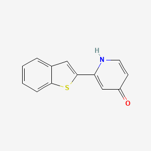 molecular formula C13H9NOS B596536 2-(苯并[b]噻吩-2-基)吡啶-4-醇 CAS No. 1261913-21-6