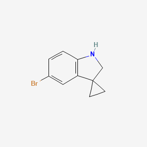 molecular formula C10H10BrN B596538 5'-溴代螺[环丙烷-1,3'-吲哚啉] CAS No. 1260763-03-8