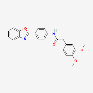 molecular formula C23H20N2O4 B5965392 N-[4-(1,3-benzoxazol-2-yl)phenyl]-2-(3,4-dimethoxyphenyl)acetamide 