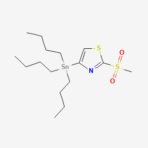molecular formula C16H31NO2S2Sn B596540 2-(Methylsulfonyl)-4-(tributylstannyl)thiazole CAS No. 1245816-14-1