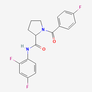 N-(2,4-difluorophenyl)-1-(4-fluorobenzoyl)prolinamide