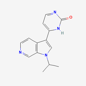 molecular formula C14H14N4O B596547 6-(1-Isopropyl-1H-pyrrolo[2,3-c]pyridin-3-yl)pyrimidin-2(1H)-one CAS No. 1221153-86-1