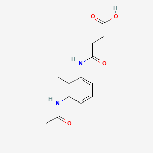 molecular formula C14H18N2O4 B5965498 4-{[2-methyl-3-(propionylamino)phenyl]amino}-4-oxobutanoic acid 