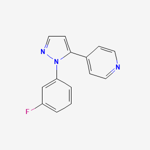 4-(1-(3-fluorophenyl)-1H-pyrazol-5-yl)pyridine