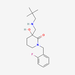 molecular formula C18H27FN2O2 B5965518 3-{[(2,2-dimethylpropyl)amino]methyl}-1-(2-fluorobenzyl)-3-hydroxy-2-piperidinone 