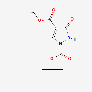 molecular formula C11H16N2O5 B596552 1-tert-Butyl 4-ethyl 3-hydroxy-1H-pyrazole-1,4-dicarboxylate CAS No. 178424-17-4