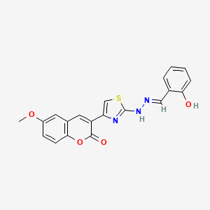 2-hydroxybenzaldehyde [4-(6-methoxy-2-oxo-2H-chromen-3-yl)-1,3-thiazol-2-yl]hydrazone