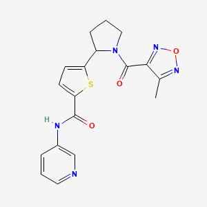 5-{1-[(4-methyl-1,2,5-oxadiazol-3-yl)carbonyl]-2-pyrrolidinyl}-N-3-pyridinyl-2-thiophenecarboxamide