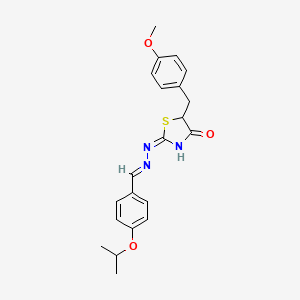 4-isopropoxybenzaldehyde [5-(4-methoxybenzyl)-4-oxo-1,3-thiazolidin-2-ylidene]hydrazone