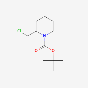 molecular formula C11H20ClNO2 B596558 tert-Butyl 2-(chloromethyl)piperidine-1-carboxylate CAS No. 1289387-67-2