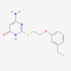 6-amino-2-{[2-(3-ethylphenoxy)ethyl]thio}-4-pyrimidinol