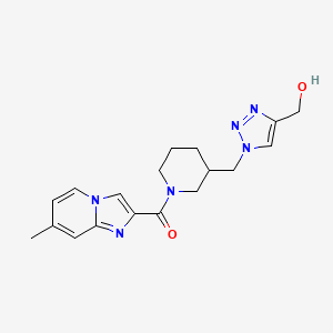 [1-({1-[(7-methylimidazo[1,2-a]pyridin-2-yl)carbonyl]-3-piperidinyl}methyl)-1H-1,2,3-triazol-4-yl]methanol