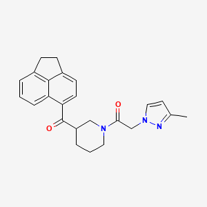 molecular formula C24H25N3O2 B5965603 1,2-dihydro-5-acenaphthylenyl{1-[(3-methyl-1H-pyrazol-1-yl)acetyl]-3-piperidinyl}methanone 