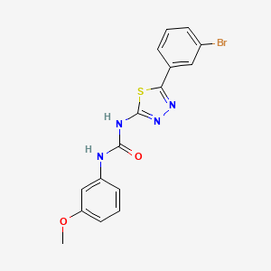 molecular formula C16H13BrN4O2S B5965608 N-[5-(3-bromophenyl)-1,3,4-thiadiazol-2-yl]-N'-(3-methoxyphenyl)urea 